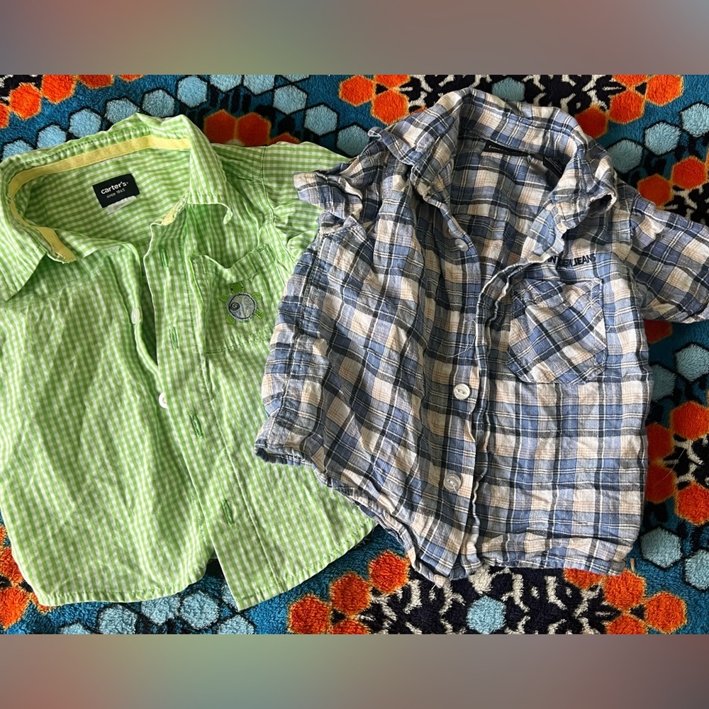 Carters & Calvin Klein Shorts sleeve button down shirts